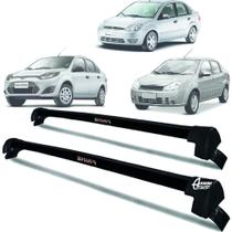 Rack Teto Aluminio Prime Ford Fiesta Sedan 04/14 Preto PR141