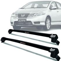 Rack Teto Aluminio Prime Honda City 08 até 2013 Preto PR151