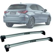 Rack Teto Aluminio Prime Honda City Hatch 21-25 Prata PR334