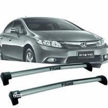 Rack Teto Aluminio Prime Honda Civic G9 12/16 Prata PR041 Rack Teto Aluminio Prime Honda Civic G9 12/16 Prata PR041