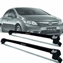 Rack Teto Aluminio Prime Honda Civic G9 12/ 16 Preto PR152