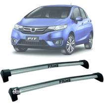 Rack Teto Aluminio Prime Honda Fit 2015 até 2023 Prata PR305