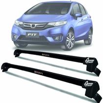 Rack Teto Aluminio Prime Honda Fit 2015 até 2023 Preto PR222