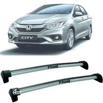 Rack Teto Aluminio Prime Honda New City 16 até 19 Prata