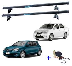 Rack Teto Bagageiro Etios Hatch/Sedan 2010 A 2021 + 1 Cinta