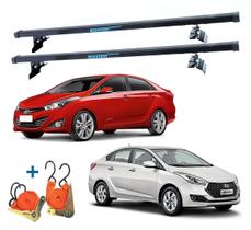 Rack Teto Bagageiro Hb20 Sedan 2013 A 2018 + 2 Cinta Catraca Rack Teto Bagageiro Hb20 Sedan 2013 A 2018 + 2 Cinta Catraca