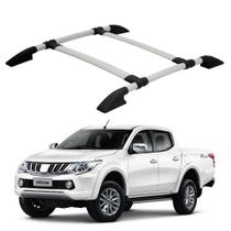 Rack Teto Bagageiro L200 Triton 2011 2012 2013 Prata Parafu.