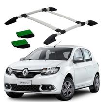 Rack Teto Bagageiro Sandero 2007 2008 2009 2010 Prata Colado