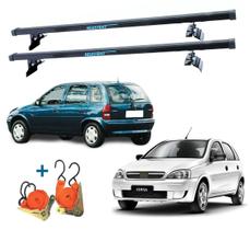 Rack Teto Corsa Hatch Ano 1994 Até 2015 + 2 Cintas Catraca Rack Teto Corsa Hatch Ano 1994 Até 2015 + 2 Cintas Catraca