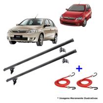 Rack Teto Corsa Premium Joy Maxx Sedan e Hatch + 2 Elásticos
