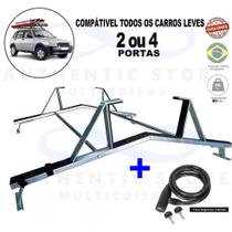 Rack Teto Escada Fiat Uno Vivace Gol Logan + 1 Trava Seg