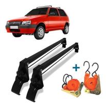 Rack Teto Fiat Uno Mille 2 Pts 84 A 2013 + 2 Cintas Catraca Rack Teto Fiat Uno Mille 2 Pts 84 A 2013 + 2 Cintas Catraca