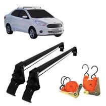 Rack Teto Ford Ka Hatch E Sedan 14 Até 20 + 2 Cintas Catraca Rack Teto Ford Ka Hatch E Sedan 14 Até 20 + 2 Cintas Catraca