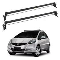 Rack Teto Honda Fit 2003 A 2013 Fixado No Friso Preto