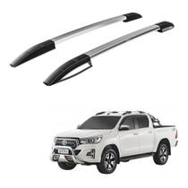 Rack Teto Longarina Hilux 2019 2020 2021 Cd Alumínio Polido Rack Teto Longarina Hilux 2019 2020 2021 Cd Alumínio Polido