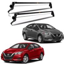 Rack Teto Nissan Versa 2021 A 2024 Fixado Entre Portas Preto