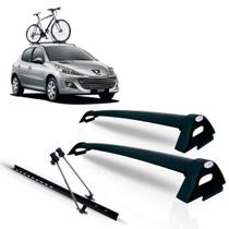 Rack Teto Peugeot 206 207 Hatch 04portas Preto + Transbike