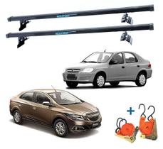 Rack Teto Prisma Sedan E Hatch 2006 A 2015 + 2 Cinta Catraca