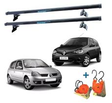 Rack Teto Renault Clio 2000 Até 2016 2pts + 2 Cinta Catraca