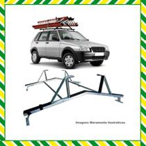 Rack Teto Suporte Porta Escadas Fiat Uno Vivace Gol Logan