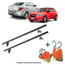 Rack Teto Suporte Prisma E Onix 2013 A 2019 45kg + 2 Cintas