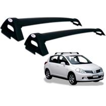 Rack Teto Tiida Hatch alumínio Preto NS-1107 Projecar Rack Teto Tiida Hatch alumínio Preto NS-1107 Projecar
