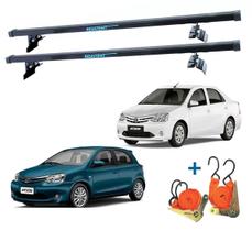 Rack Teto Toyota Etios Hatch E Sedan 2010 A 2021 + 2 Cintas