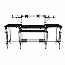Rack Titanium Profissional DJ RAV-L Com Suporte Para Monitor LCD, CPU com Gaveta Para Controladora