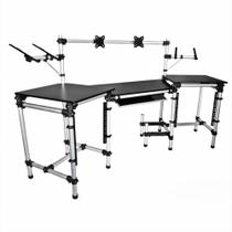 Rack Titanium Profissional RAV-A Com Suporte Para Monitor LCD, CPU com Gaveta Para Teclado e Mouse