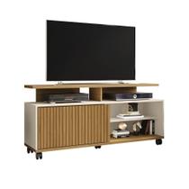 Rack Topázio Bechara Cinamomo Off White Ripado 2075539 Sala Rack Topázio Bechara Cinamomo Off White Ripado 2075539 Sala