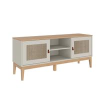 Rack Trama 2 Portas para TV até 65 Polegadas Mel/ Off White MB1003 Movelbento