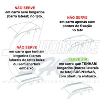 Rack Travessa Aluminio de Teto Vhip Longarina Preto C.708