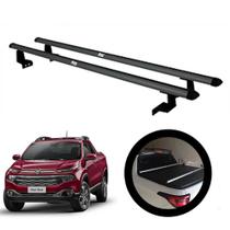Rack Travessa Caçamba Fiat Toro Todos os anos Alumínio Preto Kiussi