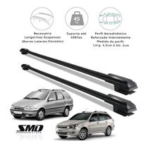Rack Travessa de Teto Fiat Palio Weekend 1997 a 2017 Aluminio Preta Rack Travessa de Teto Fiat Palio Weekend 1997 a 2017 Aluminio Preta