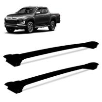 Rack Travessa de Teto L200 Triton Sport 2020 a 2025 Triton 2025 2026 Alumínio Preto