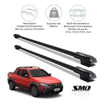 Rack Travessa de Teto Preto Aluminio Fiat Strada Adventure Locker Rack Travessa de Teto Preto Aluminio Fiat Strada Adventure Locker