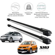Rack Travessa de Teto Vw Crossfox Spacefox 2010 a 2018 Preto Rack Travessa de Teto Vw Crossfox Spacefox 2010 a 2018 Preto
