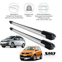 Rack Travessa de Teto Vw Crossfox Spacefox Fox Xtreme e Track Prata Aluminio