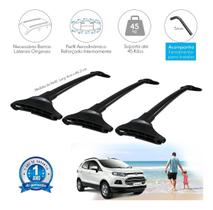 Rack Travessa Preto Ecosport Titanium Plus 2016 3 Peças - Preto