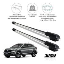 Rack Travessa Teto Aluminio Prata Vw Nivus 2020 Em Diante