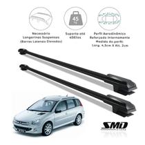 Rack Travessa Teto Peugeot 206 E 207 Sw Wagon Preto Preto