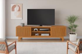 Rack trunfo para tv 70'' 2 portas de correr ripadas Rack trunfo para tv 70'' 2 portas de correr ripadas