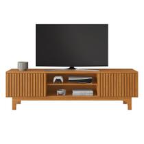 Rack Trunfo para Tv até 70" 2 Portas Ripado Cor:Cinamomo