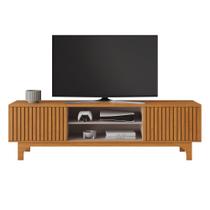 Rack Trunfo para Tv até 70" 2 Portas Ripado Cor:Cinamomo/Off Rack Trunfo para Tv até 70" 2 Portas Ripado Cor:Cinamomo/Off