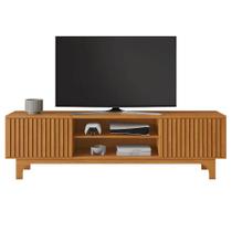 Rack Trunfo para TV até 70 Polegadas com Porta Ripada - Cinamomo - JCM Movelaria