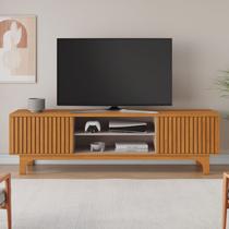 Rack Trunfo TV até 70" com 2 Portas de Correr Ripadas Sala Rack Trunfo TV até 70" com 2 Portas de Correr Ripadas Sala