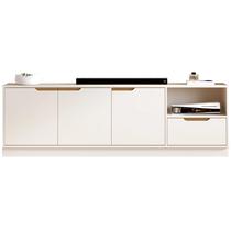 Rack Tucuma 180cm 3 Portas 1 Gaveta Jb Bechara Cor Off White