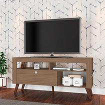 Rack TV 55" Art In Móveis Montreal Branco Finish Foil c/ Porta Revistas e 1 Porta
