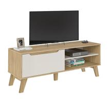 Rack TV 60 Polegadas Artely Lotus 1 Porta Marrom Off White