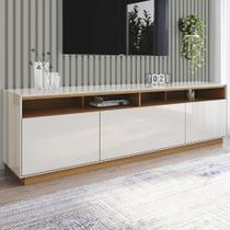 Rack Tv 80 Pol 180cm 3 Portas Lenox Off/Cinamomo H02 - Mpozenato